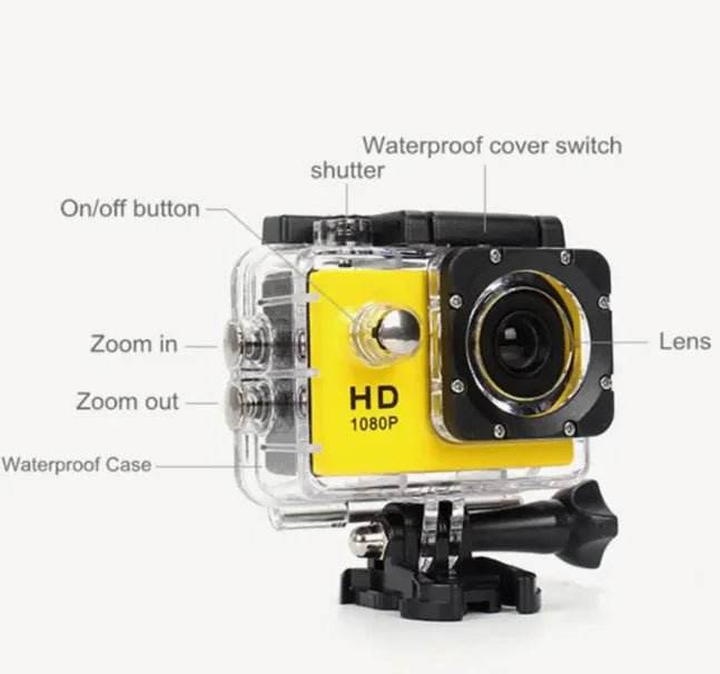 1080P Waterproof Action Camera - Gadgets and Fun Stuff