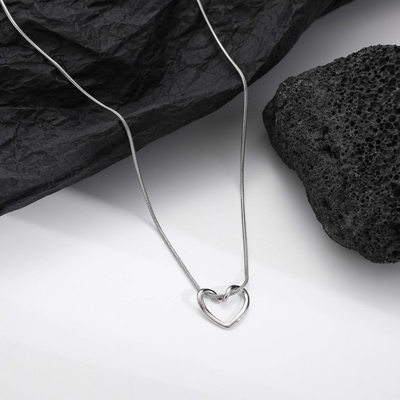 'Fashion' Titanium hollow heart design all-match necklace - Gadgets and Fun Stuff