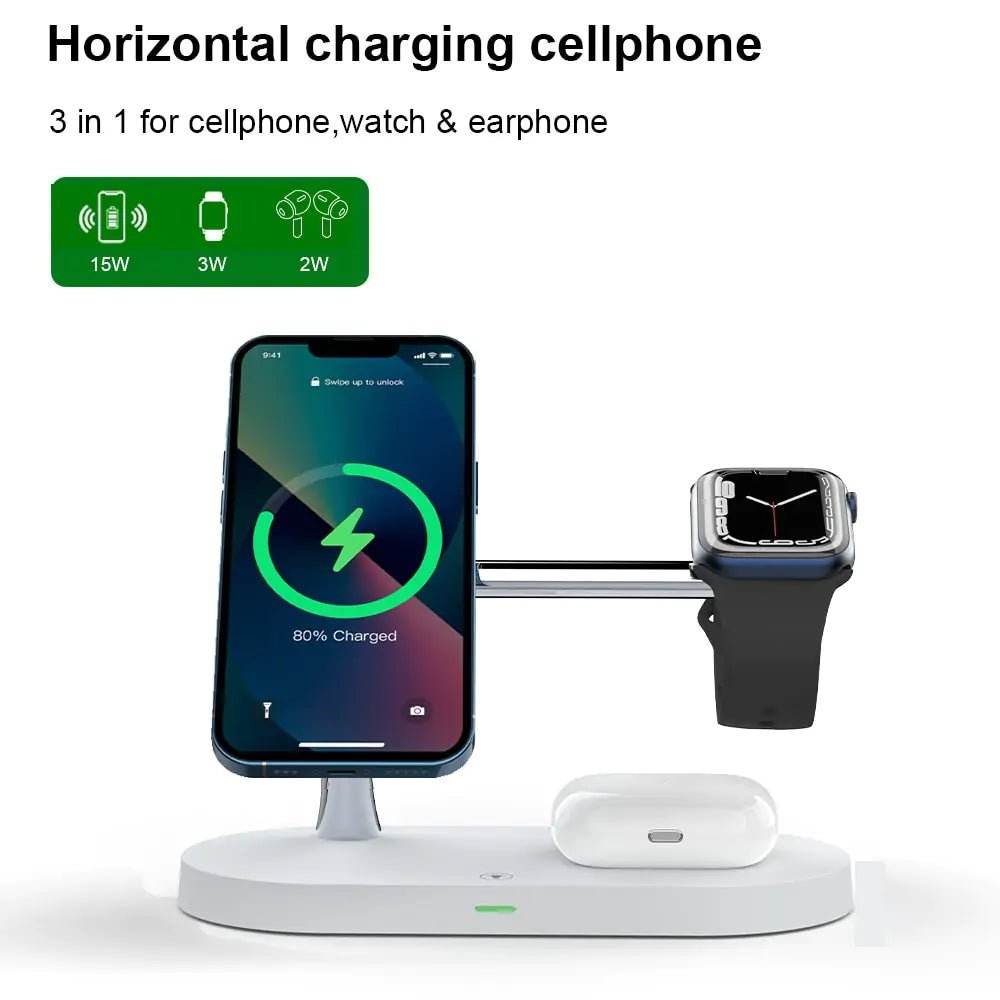 3-in-1 Wireless Magsafe Charger Stand - Gadgets and Fun Stuff