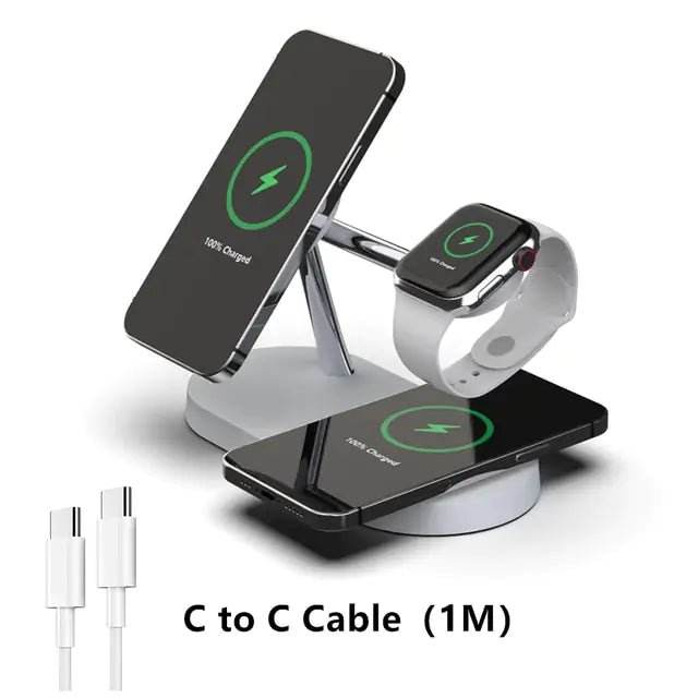 3-in-1 Wireless Magsafe Charger Stand - Gadgets and Fun Stuff