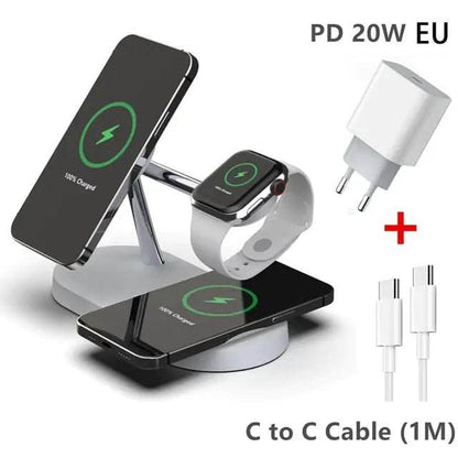 3-in-1 Wireless Magsafe Charger Stand - Gadgets and Fun Stuff