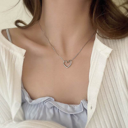 'Fashion' Titanium hollow heart design all-match necklace - Gadgets and Fun Stuff