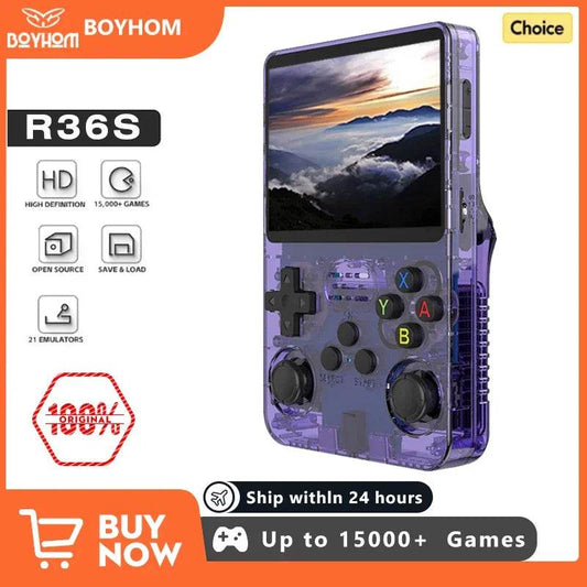 *NEW R36S Retro Handheld Game Console Linux System 3.5 Inch IPS Screen Portable Pocket Video Player 64GB 128GB Games Kid Gift - Gadgets and Fun Stuff