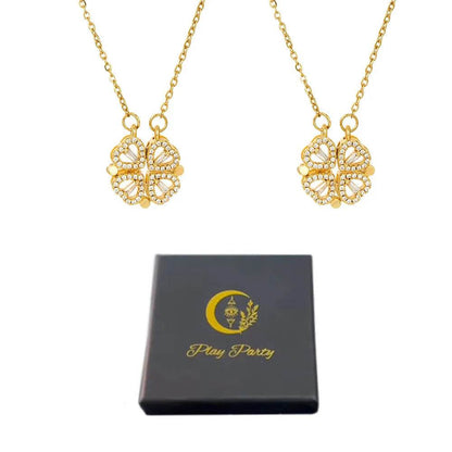 *2024 Lucky Four-leaf Clover Necklace In Black Box With Logo For BR Shopper - Gadgets and Fun Stuff