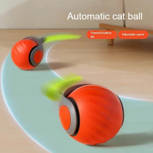 *Cats Interactive Ball Toys, Automatic Rolling Ball with Faux Tail,USB Rechargeable SmartElectric Pet Toy for Teaser and Training - Gadgets and Fun Stuff