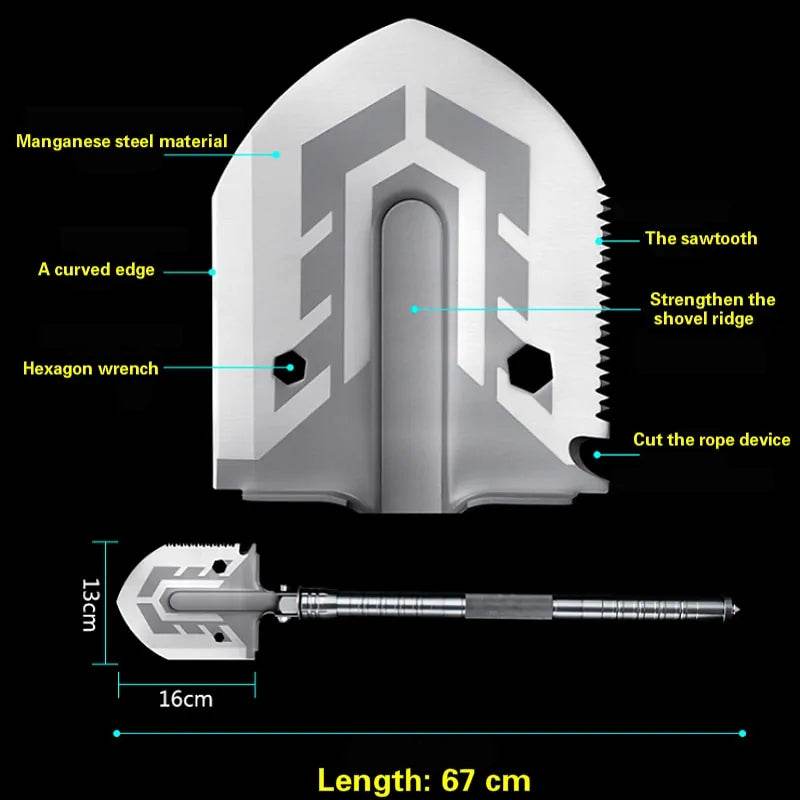 Outdoor Multi-purpose Folding Military Shovel - Gadgets and Fun Stuff