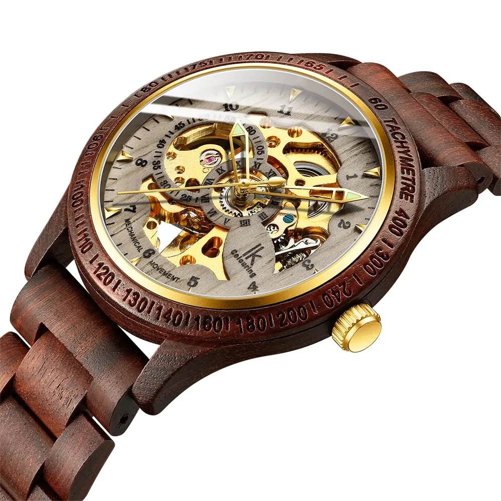 Classic Wooden Men's Mechanical Watch - Gadgets and Fun Stuff