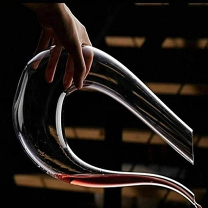 Crystal U-shaped 1500ml Wine Decanter - Gadgets and Fun Stuff