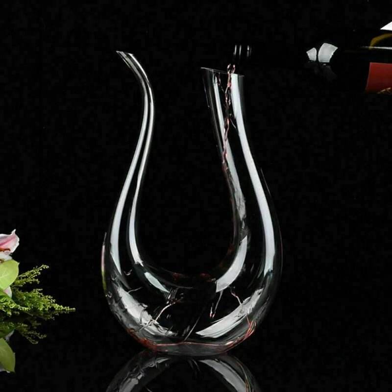 Crystal U-shaped 1500ml Wine Decanter - Gadgets and Fun Stuff