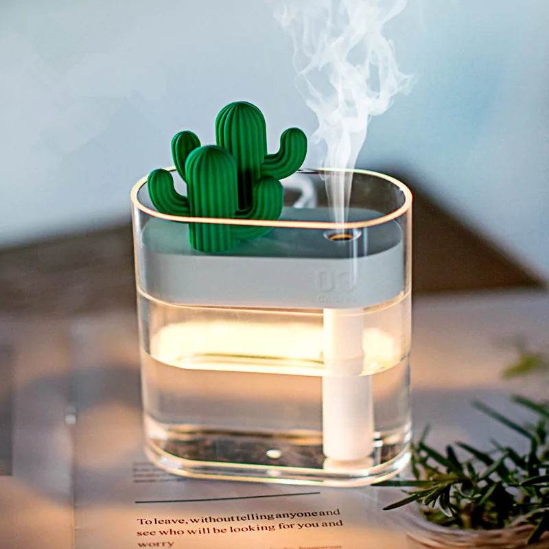 Ultrasonic Air Humidifier Clear Cactus - Gadgets and Fun Stuff