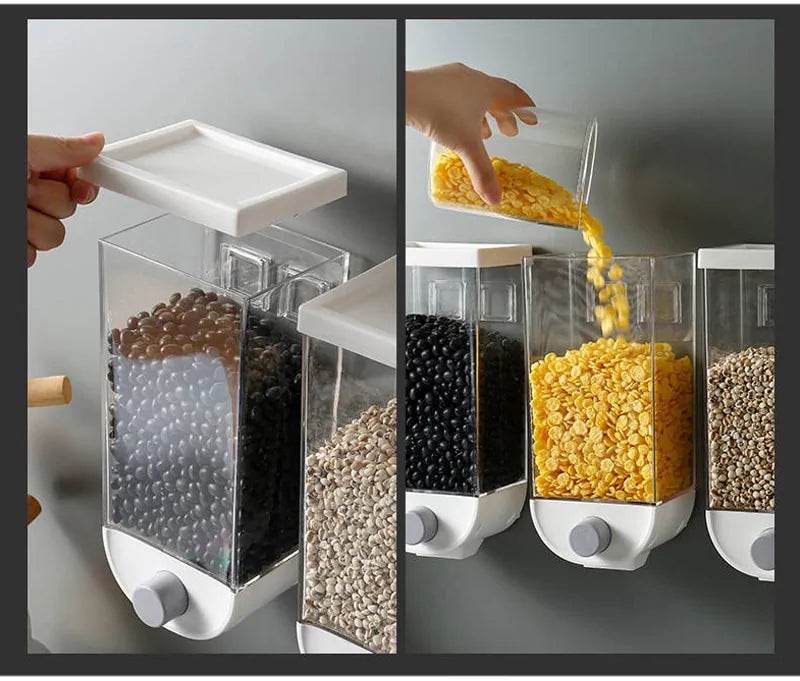 Wall-Mounted Kitchen Multi-Grain Sealed Jars - Gadgets and Fun Stuff