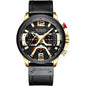 Military Leather Chronograph Wristwatch - Gadgets and Fun Stuff