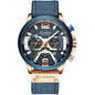 Military Leather Chronograph Wristwatch - Gadgets and Fun Stuff