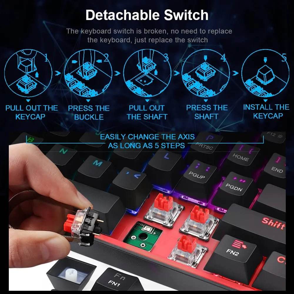 Mini Mechanical Gaming Wired Keyboard - Gadgets and Fun Stuff