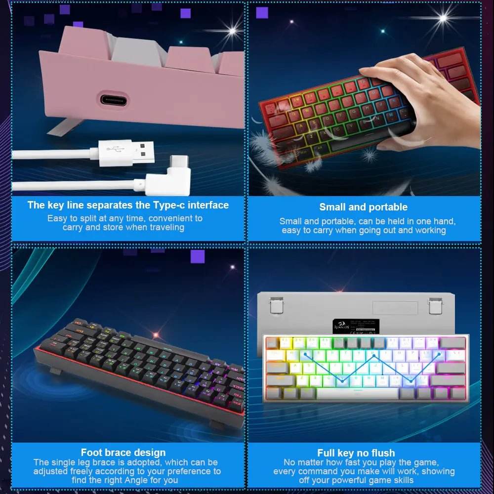 Mini Mechanical Gaming Wired Keyboard - Gadgets and Fun Stuff