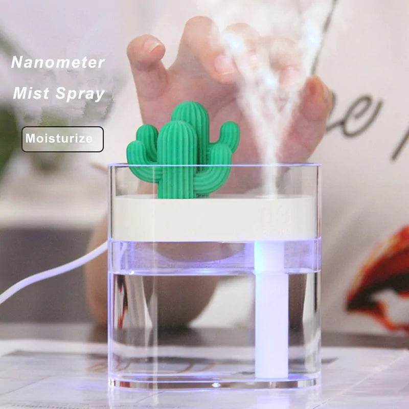 Ultrasonic Air Humidifier Clear Cactus - Gadgets and Fun Stuff