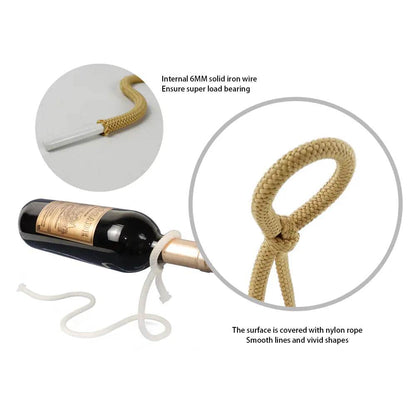 Suspended Rope Wine Bottle - Gadgets and Fun Stuff